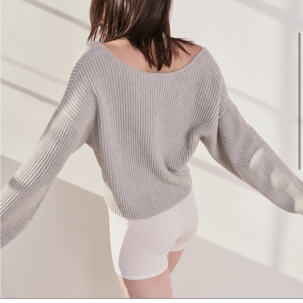 Lunya Cozy Cotton Silk Reversible Pullover Sweater - Picture 3 of 12
